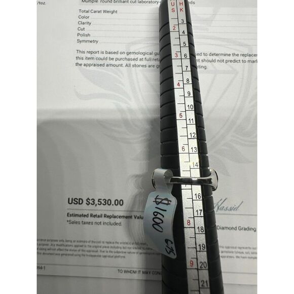 1 Ct Elegant Lab Grown Diamond Gold Ring - Picture 6 of 7